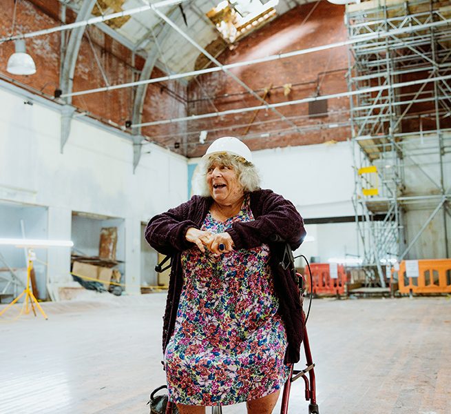 Miriam Margolyes visits the Jacobs Wells baths restoration project