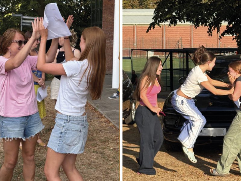 Celebrations in the sun for A-level students at Redmaids' High